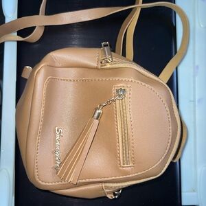 Tan Leather Women's Backpack